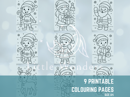 Kids Christmas Colouring Activity Bundle