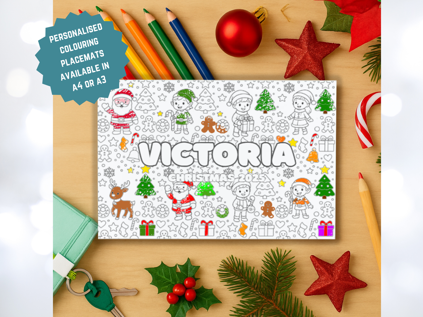 Kids Christmas Colouring Activity Bundle